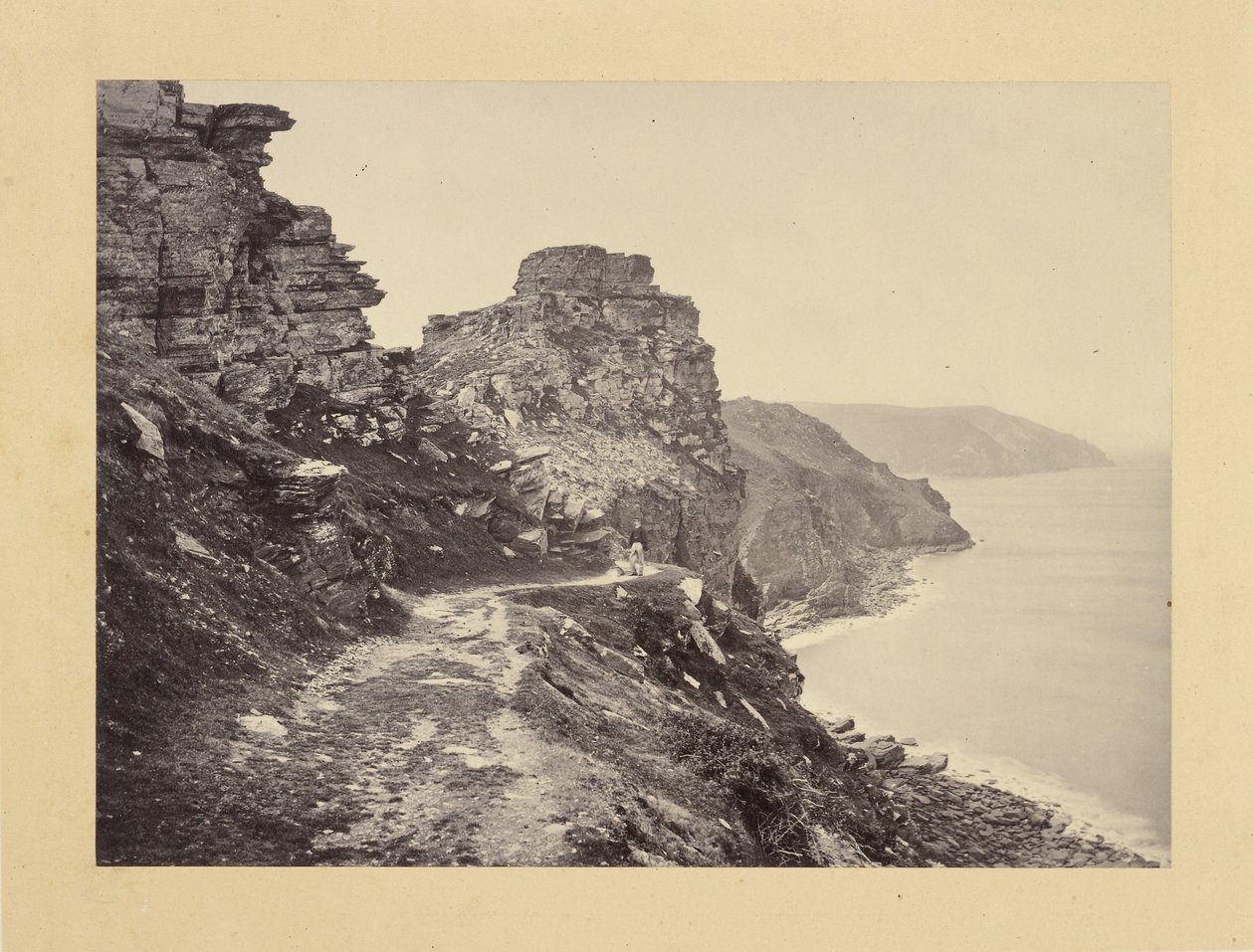 Lynton, Castle Rock, sett fra North Walk av Francis Bedford