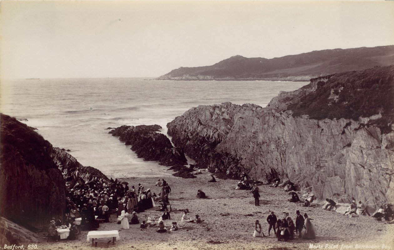 Morte Point fra Barricane Bay, 1870-tallet. av Francis Bedford