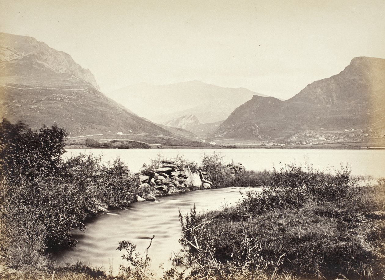 Snowdon, fra Nantlle-sjøene (583) av Francis Bedford