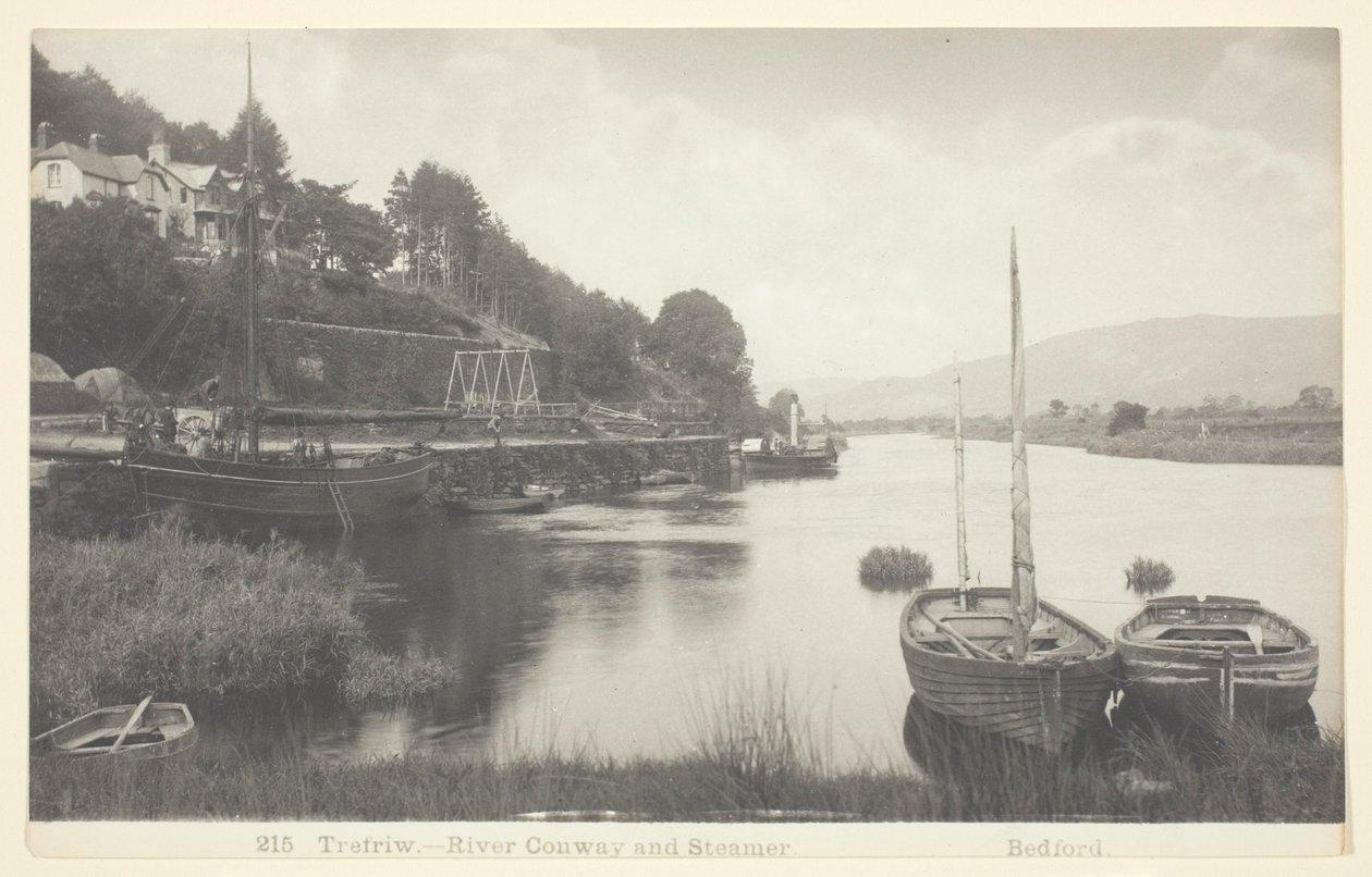 Trefriw-River Conway og Steamer av Francis Bedford