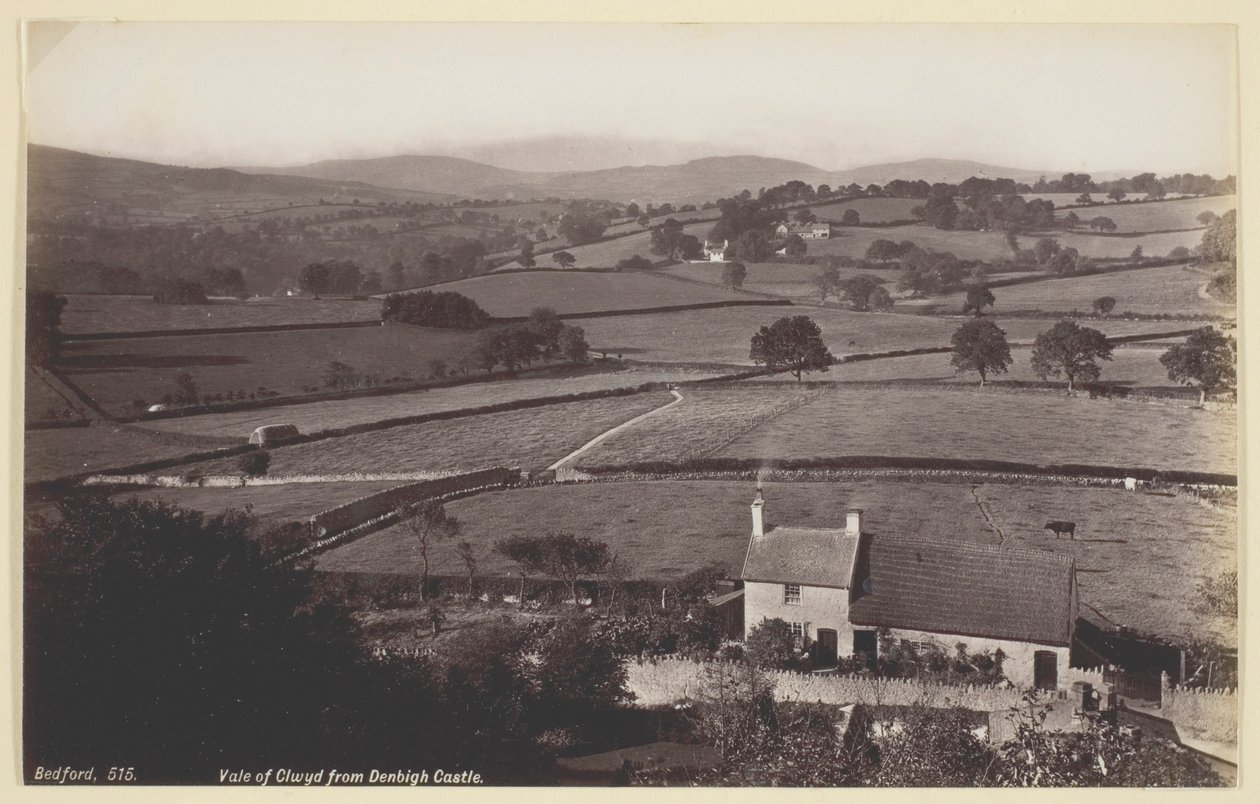 Vale of Clwyd fra Denbigh Castle av Francis Bedford