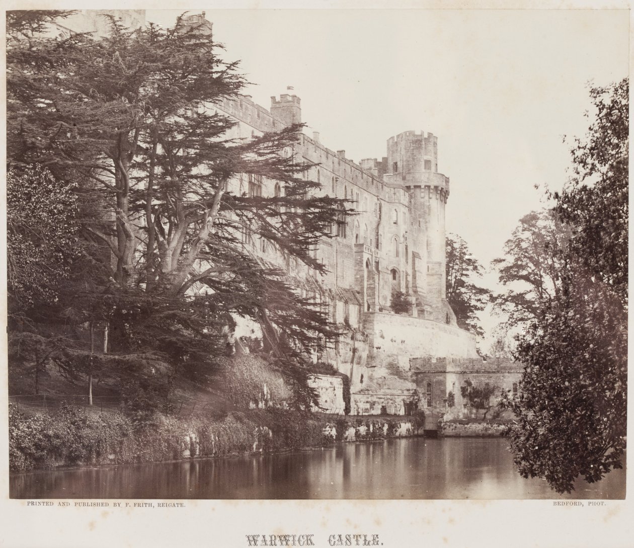 Warwick Castle, ca. 1857 (albumtrykk) av Francis Bedford