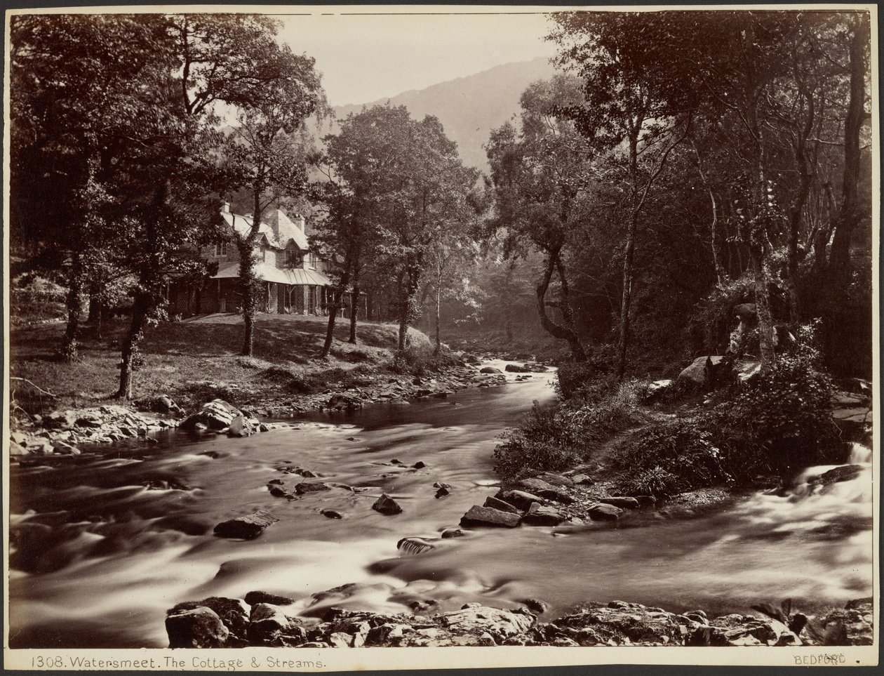 Watersmeet, hytta og bekkene av Francis Bedford
