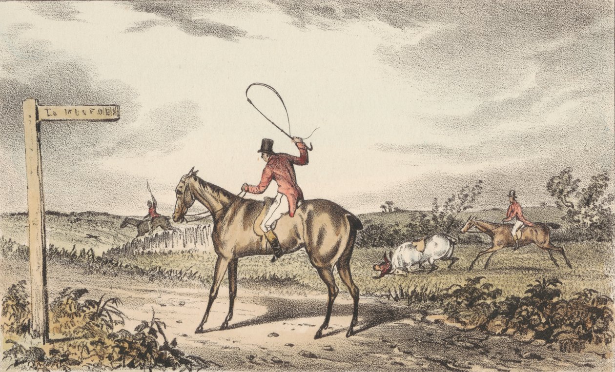 [Revejakt] Sett med tolv "Turner's / Illustrations / to Nimrod / on the Condition / of Hunters," som supplement til CJ Apperleys utgave av 1834. av Francis Calcraft Turner