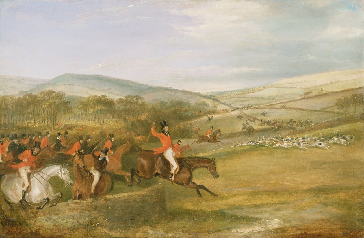 Berkeley-jakten, Full Cry, 1842 av Francis Calcraft Turner