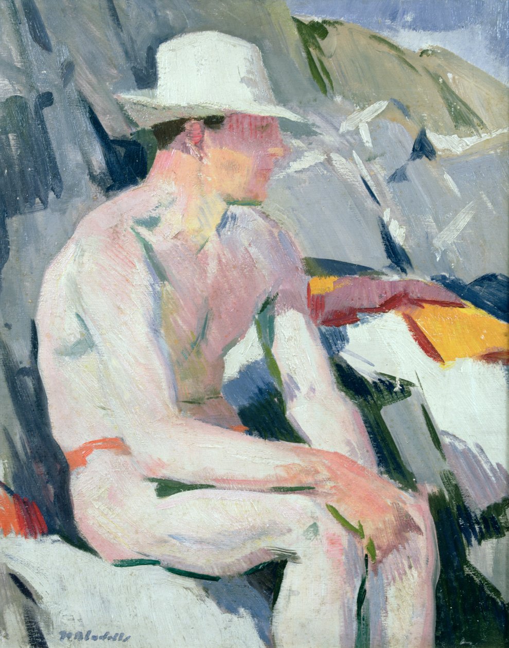 Bader i hvit lue av Francis Campbell Boileau Cadell