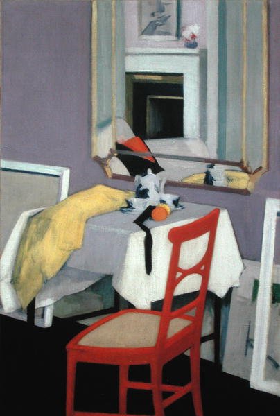 Interiør (den røde stolen) (olje på lerret) av Francis Campbell Boileau Cadell