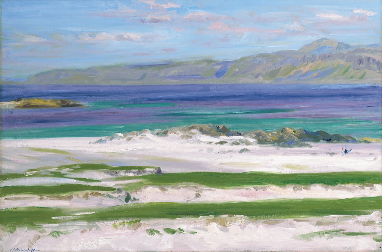 Iona Sound og Ben More (olje på lerret) av Francis Campbell Boileau Cadell