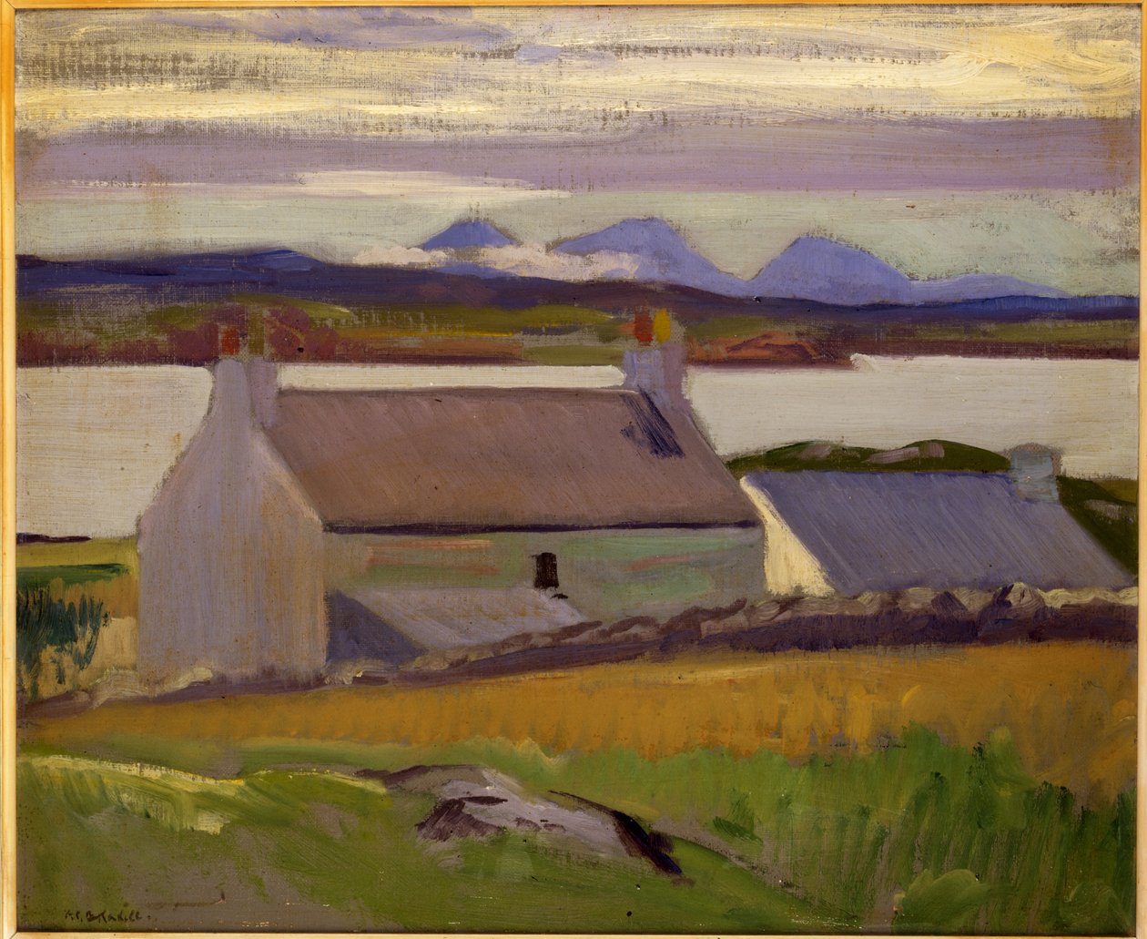 Nightfall, Iona, Paps of Jura beyond (olje på lerret) av Francis Campbell Boileau Cadell