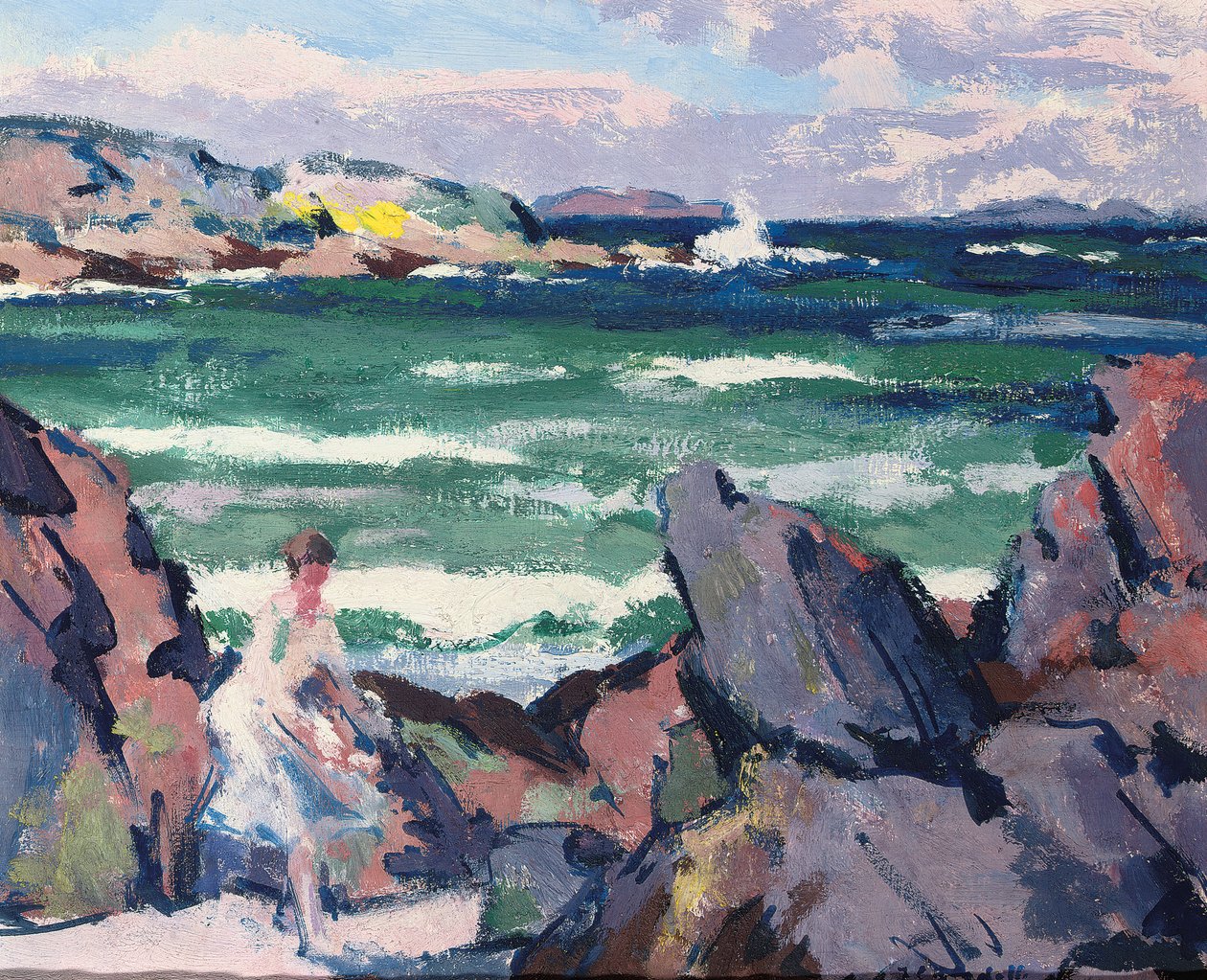 North Wind, Iona (The Bather) (olje på panel) av Francis Campbell Boileau Cadell