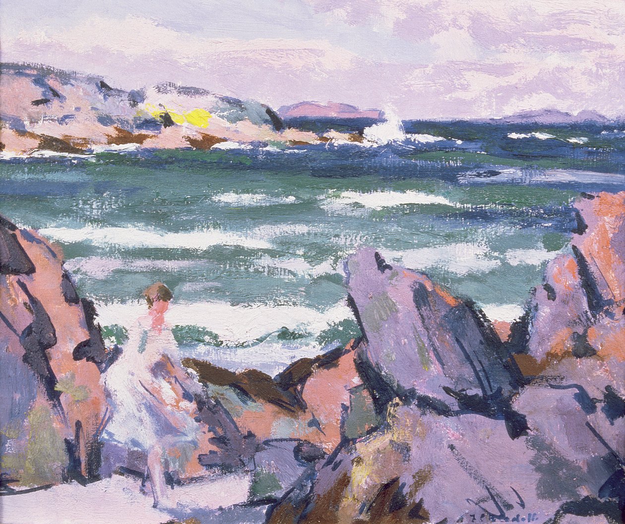 North Wind, Iona (Baderen) av Francis Campbell Boileau Cadell