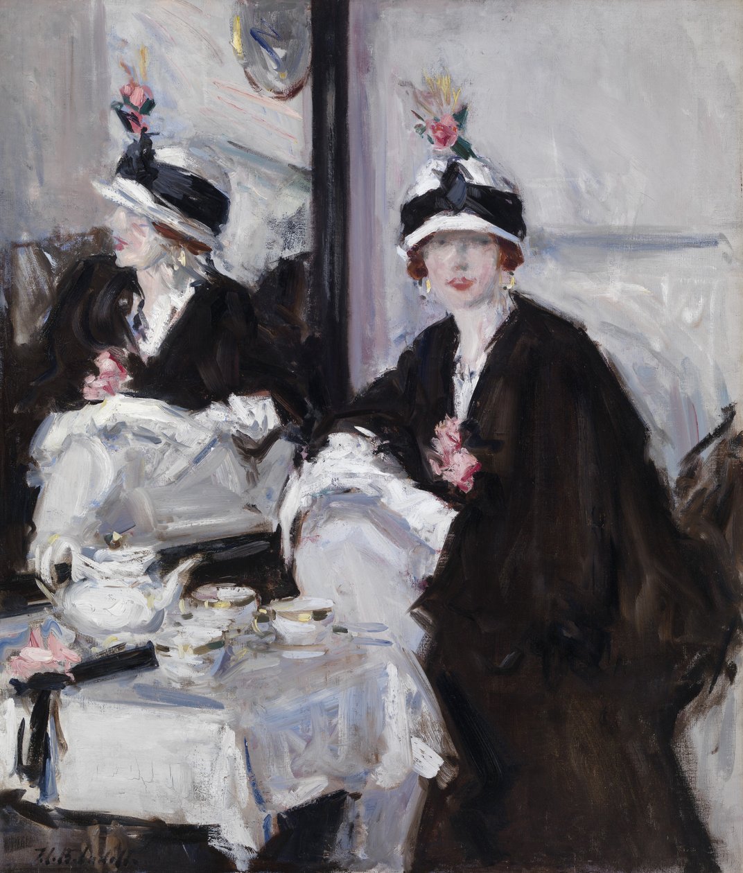 Refleksjoner (olje på lerret) av Francis Campbell Boileau Cadell