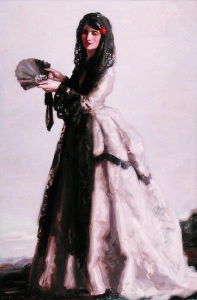 Spansk dame av Francis Campbell Boileau Cadell