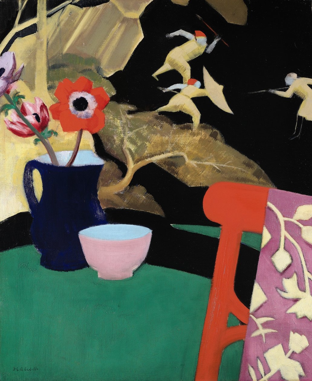 Stilleben med lakkskjerm av Francis Campbell Boileau Cadell