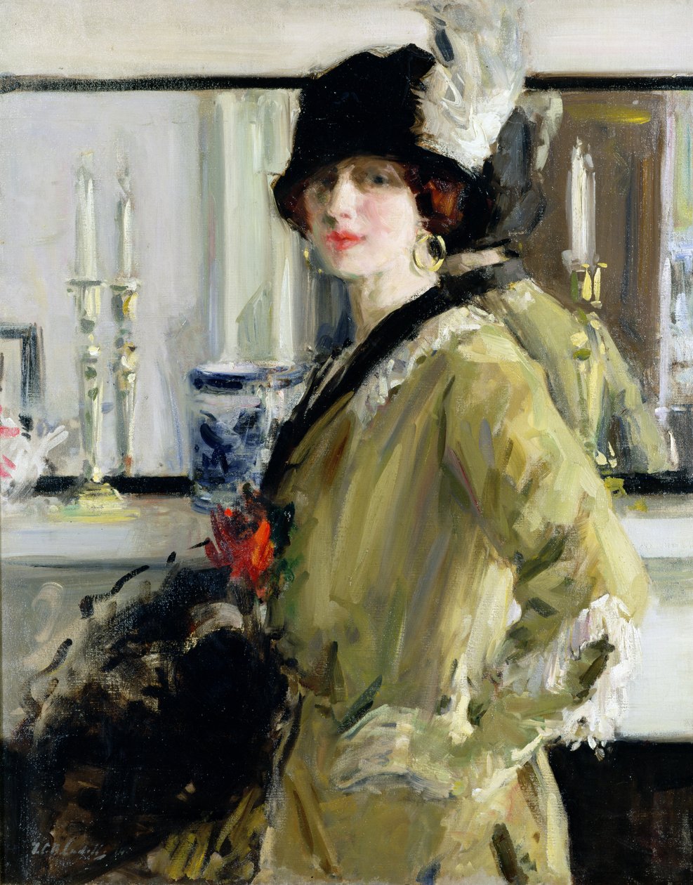 Den svarte hatten av Francis Campbell Boileau Cadell