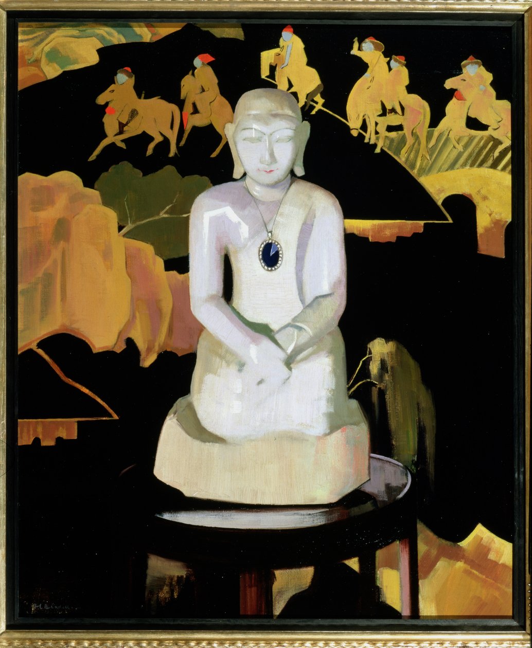 Buddha (svart og gull) ca. 1929-30 av Francis Campbell Boileau Cadell