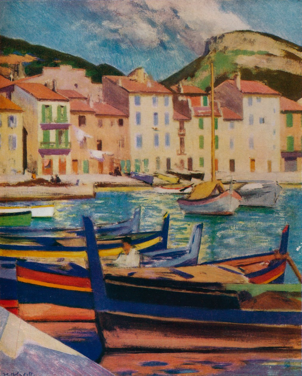Havnen, Cassis, c1924 1932 av Francis Campbell Boileau Cadell
