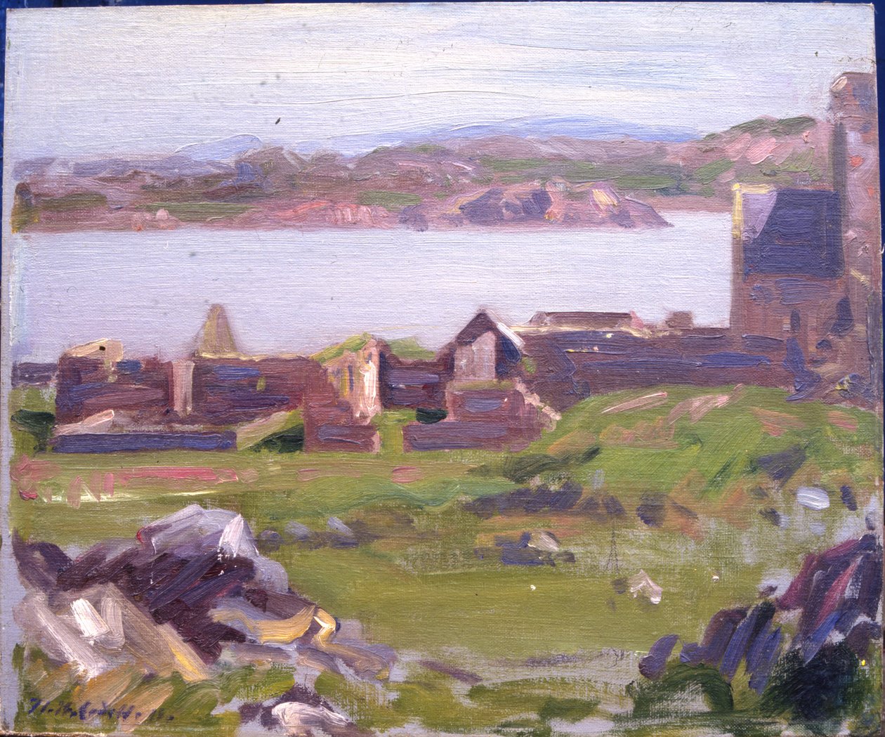 The Ruins of Iona Abbey (olje på lerret) av Francis Campbell Boileau Cadell