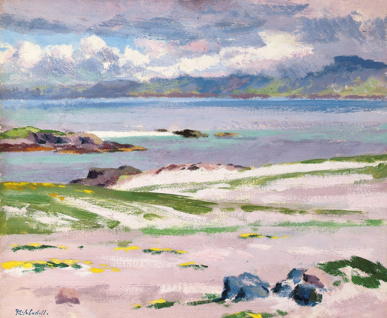 Towards Mull fra Choc Ard Anraidh, Iona, ca. 1928 (olje på lerret) av Francis Campbell Boileau Cadell
