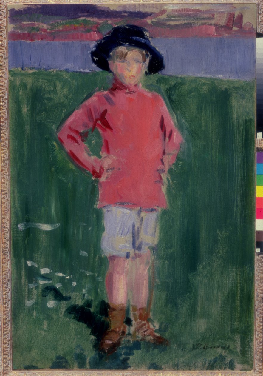 Young Boy on the Shore, Iona av Francis Campbell Boileau Cadell