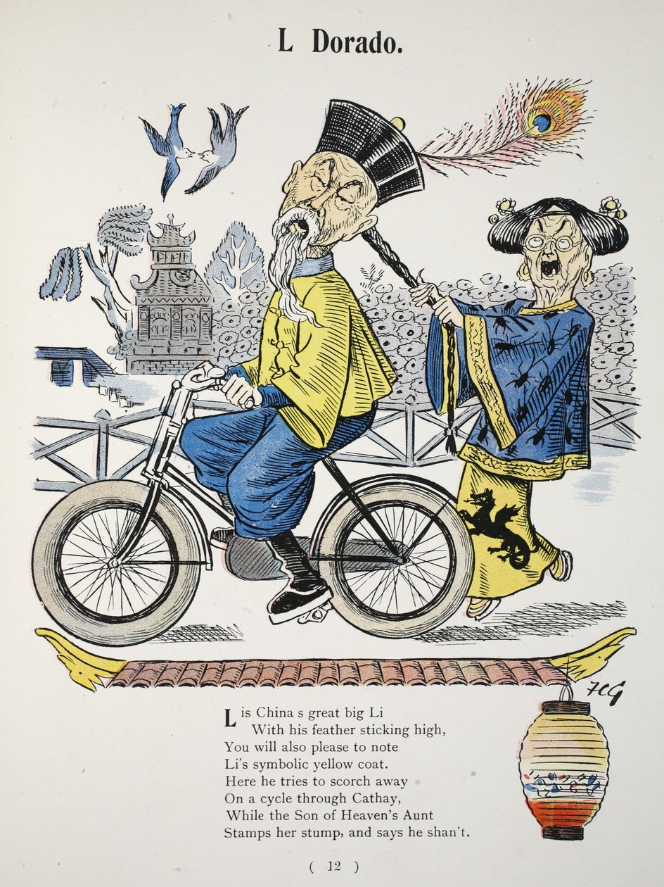 L Dorado, illustrasjon fra The Struwwelpeter Alphabet, vers av Harold Begbie (1871–1929) av Francis Carruthers Gould