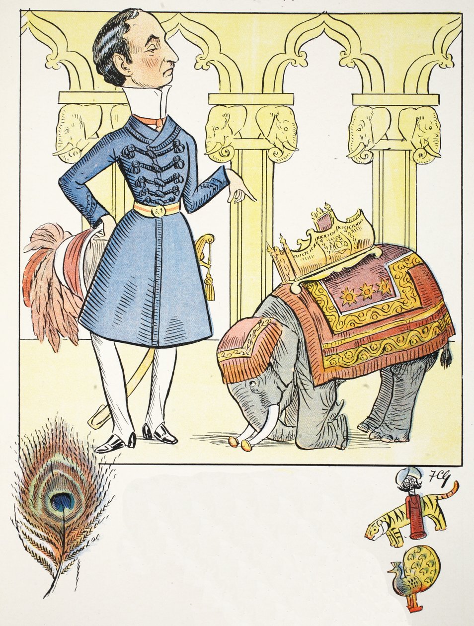 Ode of V, illustrasjon fra The Struwwelpeter Alphabet, vers av Harold Begbie (1871–1929) av Francis Carruthers Gould