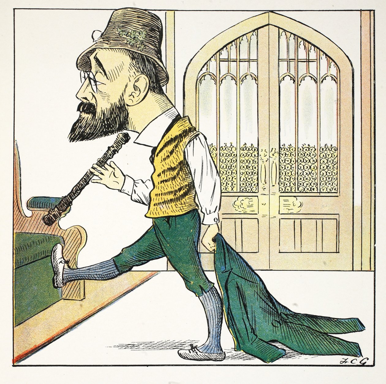 Strong T, illustrasjon fra The Struwwelpeter Alphabet, vers av Harold Begbie (1871–1929) av Francis Carruthers Gould