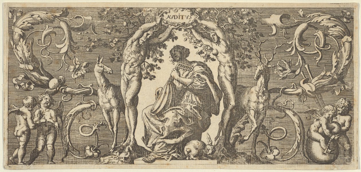 Hørsel Hørsel, fra Five Senses Five Senses, ca. 1655 av Francis Cleyn