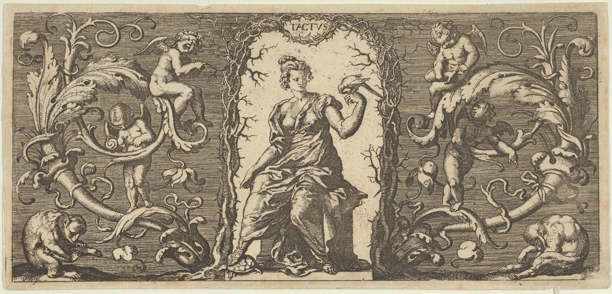 Touch Tactus, fra Five Senses Five Senses, ca. 1655 av Francis Cleyn