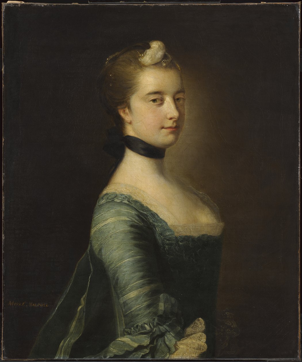 Frøken Walpole, senere den ærede fru Keppel (den ene av et par) av Francis Cotes
