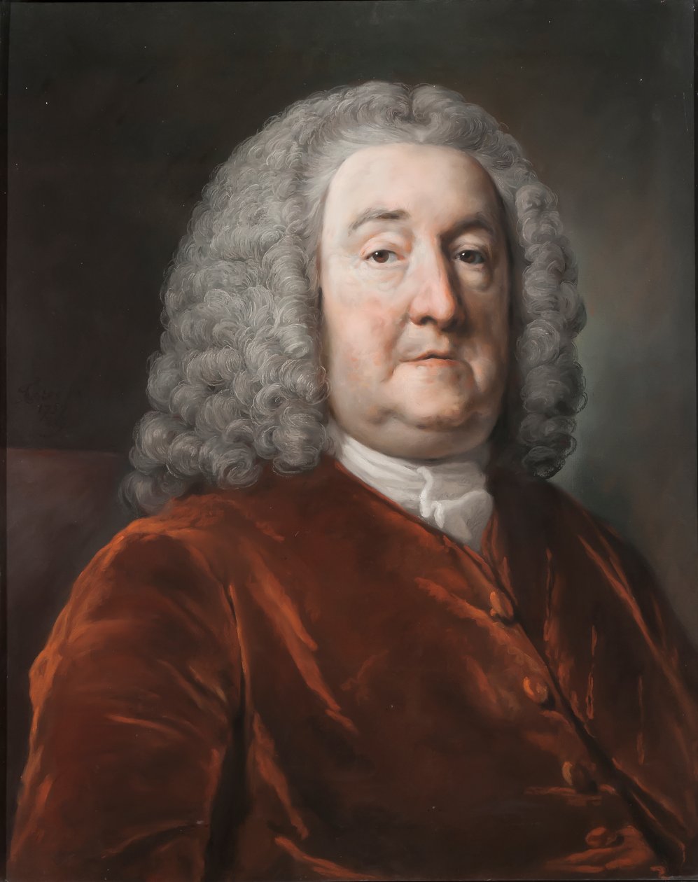 Portrett av Sir Edward Hulse, 1st Baronet, 1757 (pastell på papir) av Francis Cotes