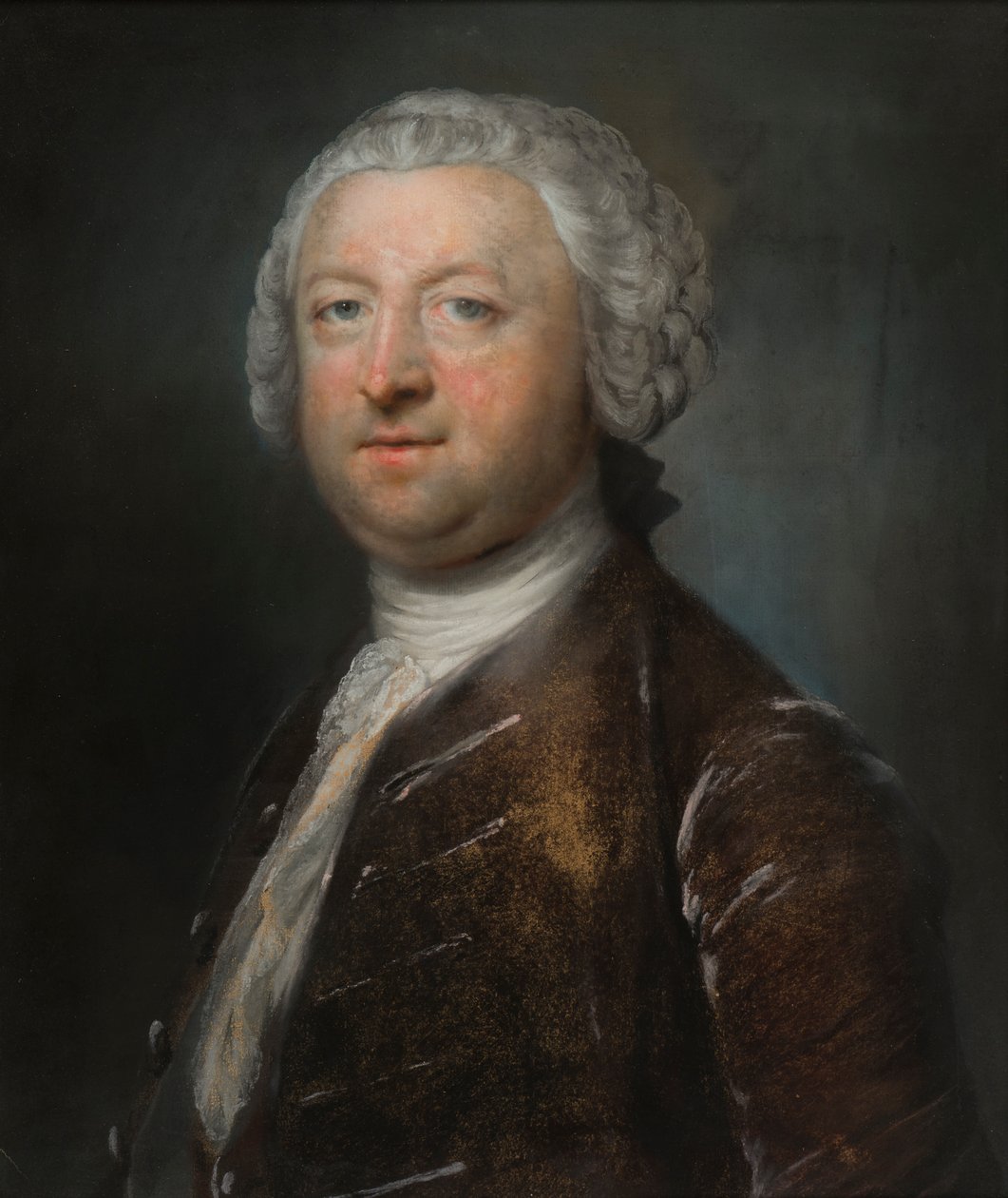 Portrett av Sir Orlando Bridgeman 4th Bt, ca. 1750-65 (pastell på papir) av Francis Cotes