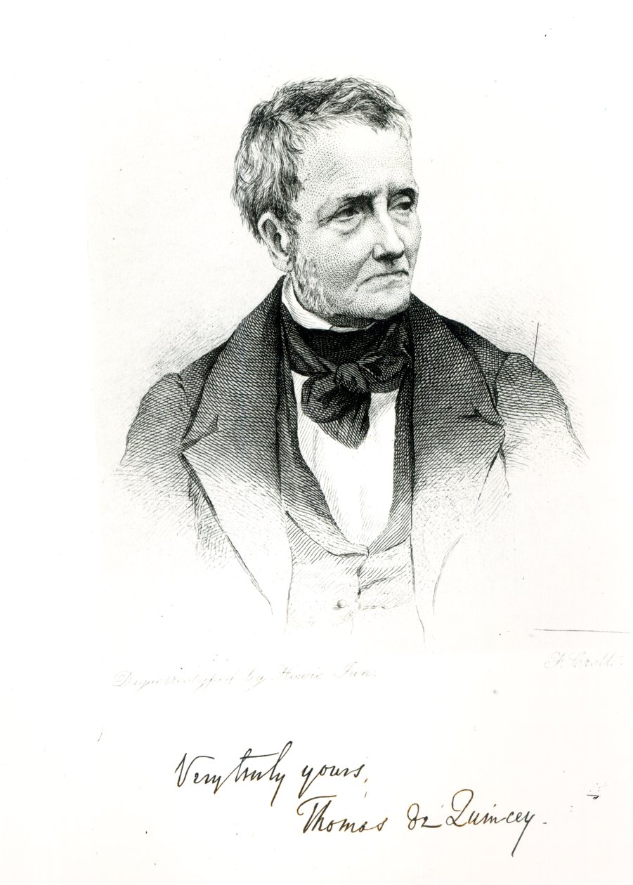 Thomas de Quincey (1785-1859), fra et daguerreotypi-fotografi av Howie av Francis Croll