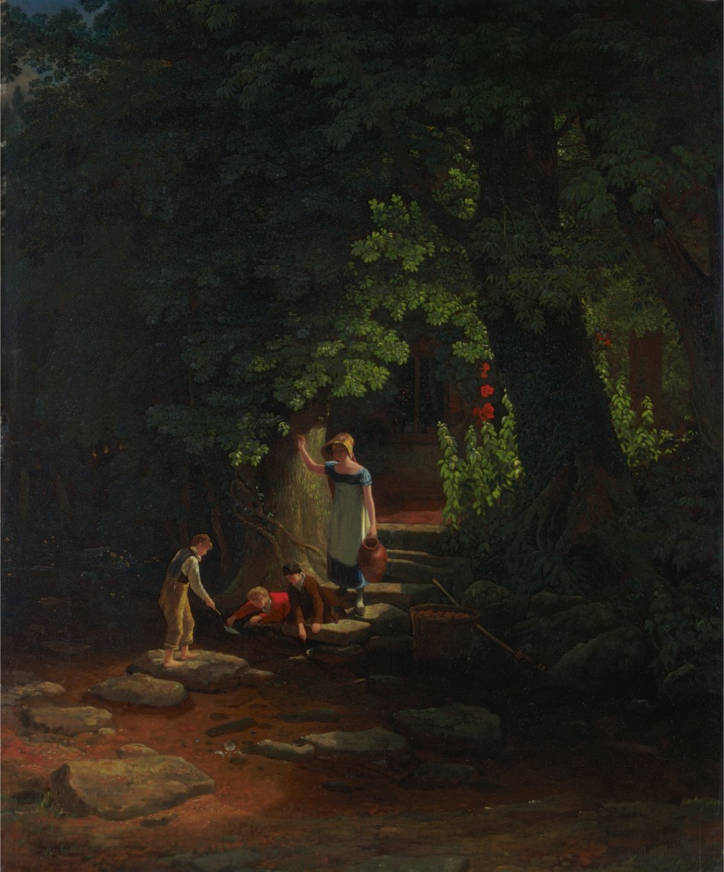 Barn ved en bekk av Francis Danby
