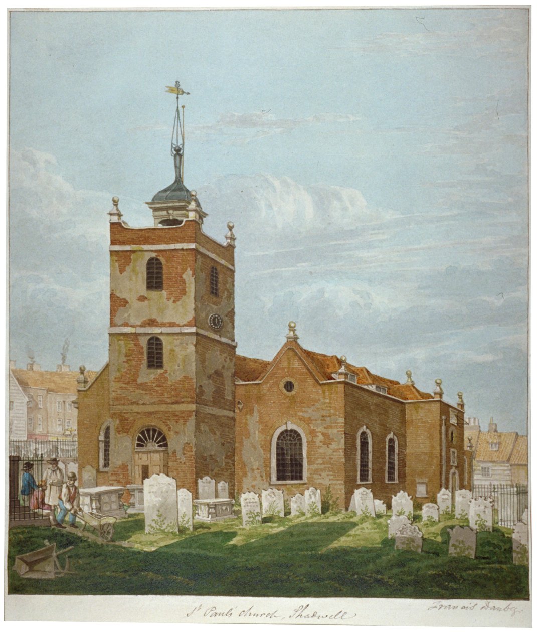 Church of St Paul, Shadwell, London, c1810 av Francis Danby