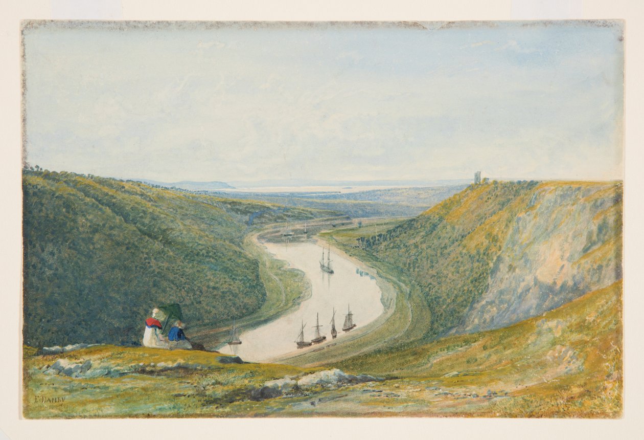 The Avon From Durdham Down, ca. 1821 (akvarell og kroppsfarge på papir) av Francis Danby