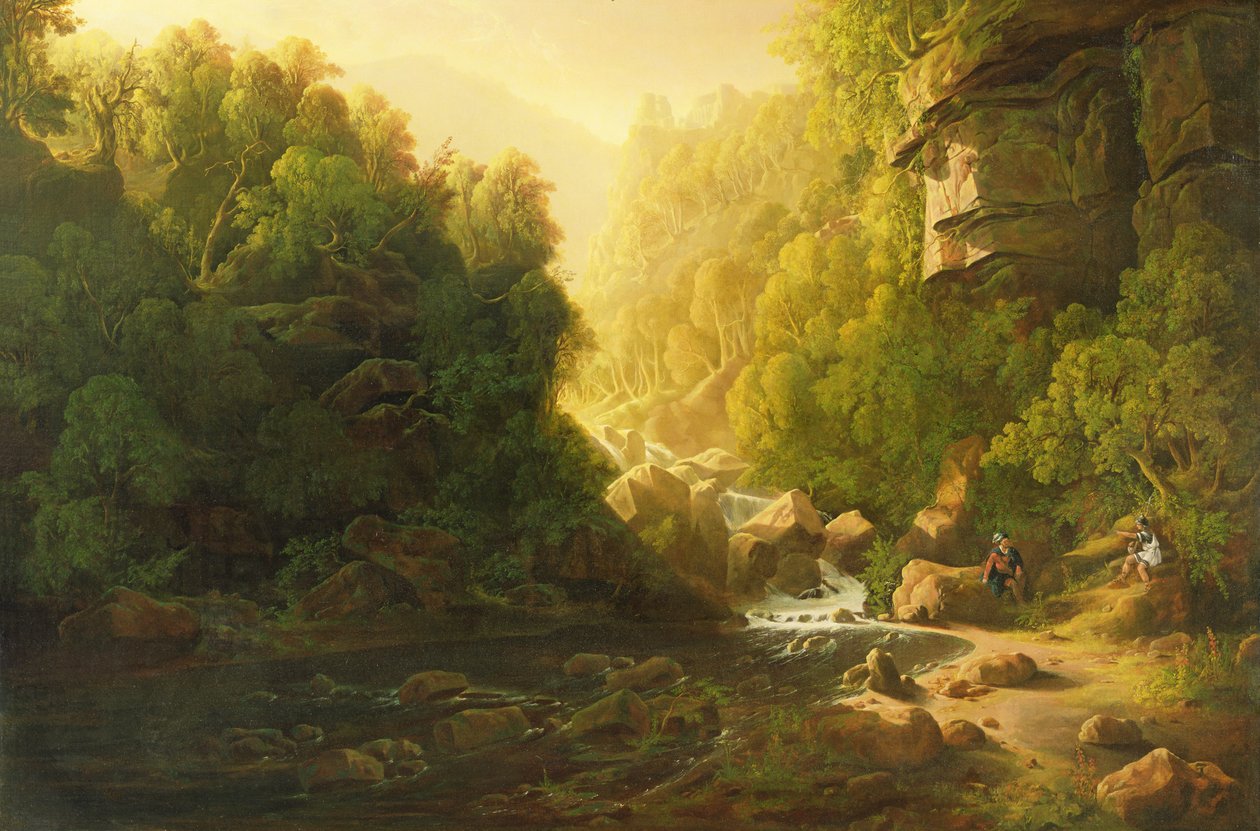The Mountain Torrent, ca. 1820-30 (olje på lerret) av Francis Danby