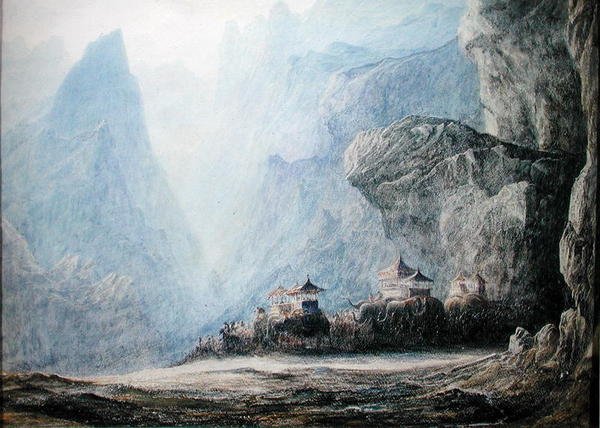 The Procession of Cristina (akvarell på papir) av Francis Danby