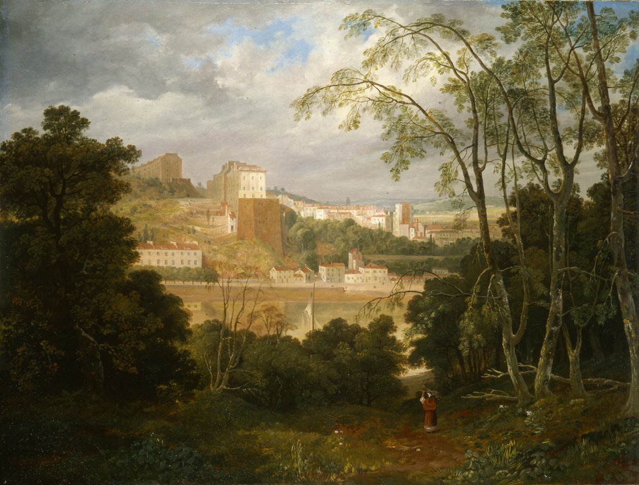 Utsikt over Clifton fra Leigh Woods, ca. 1818-20 (olje på panel) av Francis Danby