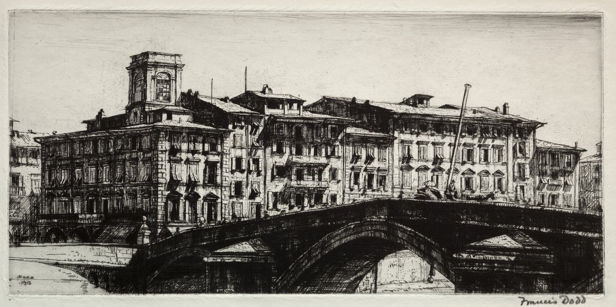 Middle Bridge, Pisa av Francis Dodd