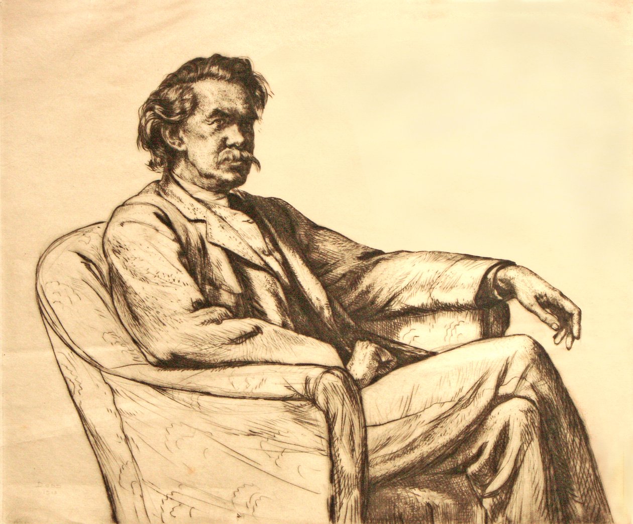 Portrett av en mann av Francis Dodd