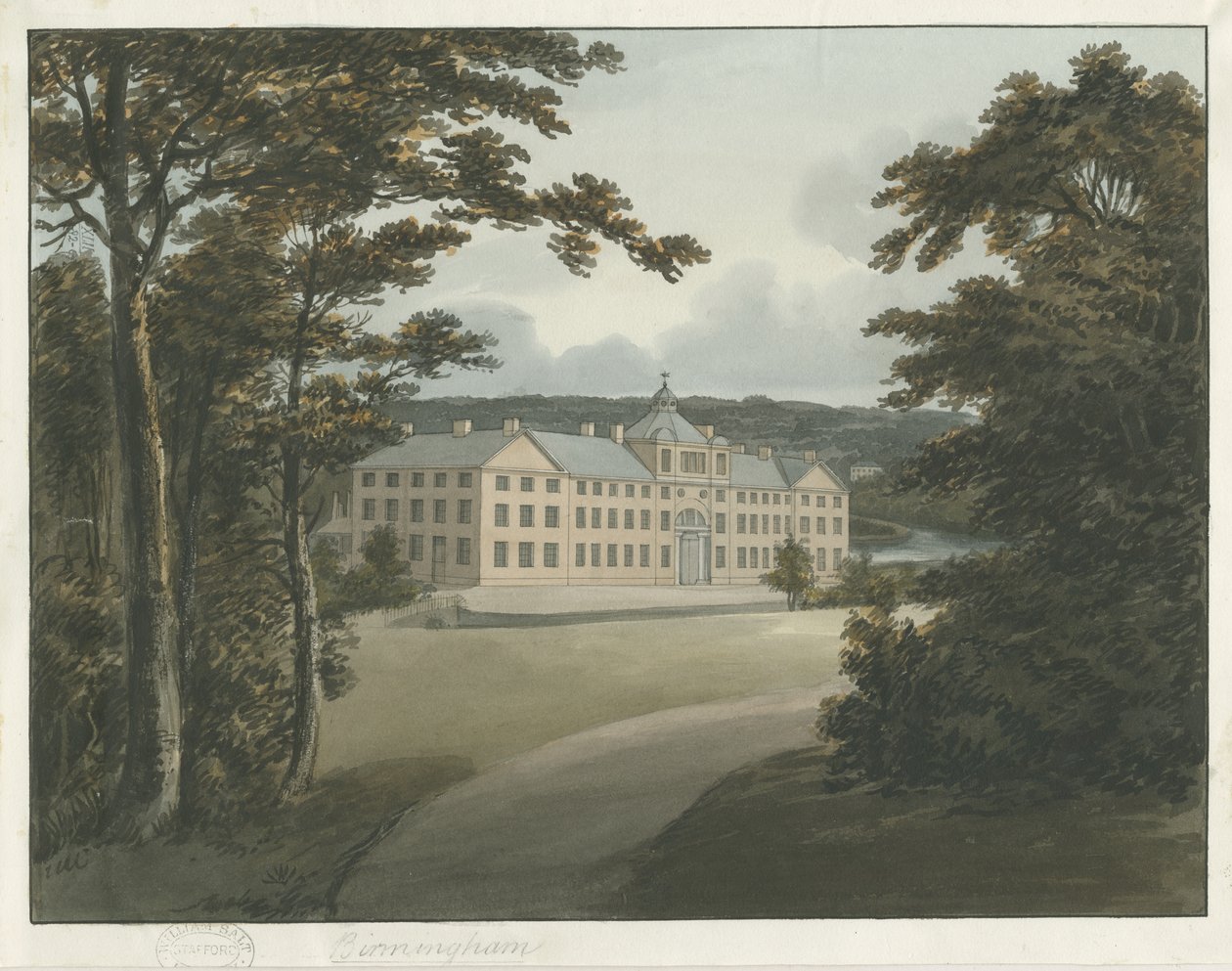 Soho Manufactory: akvarellmaleri med blekkkontur, og [c 1798] av Francis Eginton