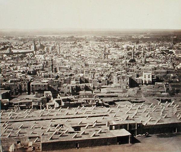 Kairo, fra citadellet, ca. 1856-58 (albumintrykk) (se også 170812) av Francis Frith