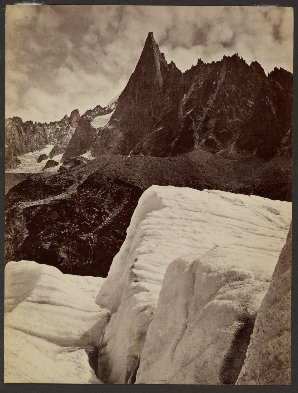 Chamonix, Aiguille du Dru av Francis Frith
