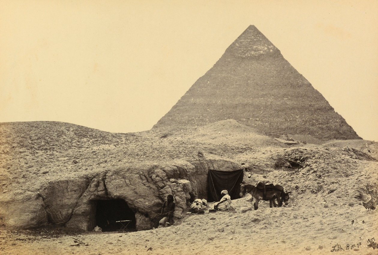 Egypt og Palestina: pyramidene i Kefren og graver i festningen i Giza, Øvre Egypt av Francis Frith
