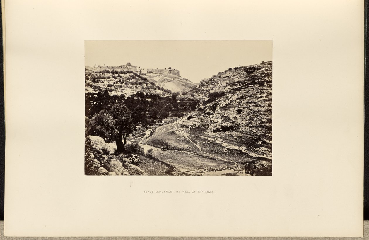 Jerusalem, fra En-Rogels brønn av Francis Frith