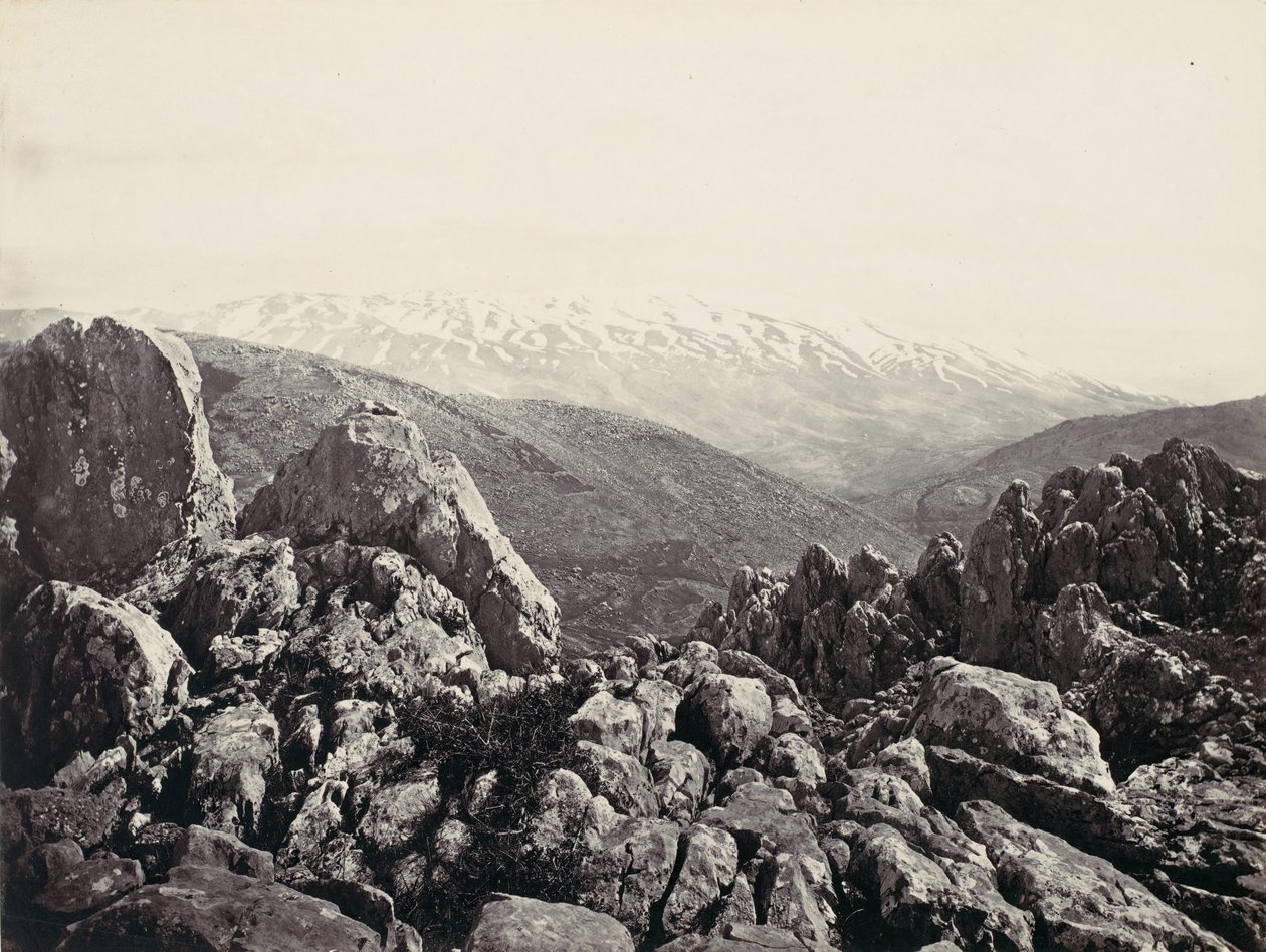 Mount Hermon, The Mount of Transfiguration, ca. 1857. av Francis Frith