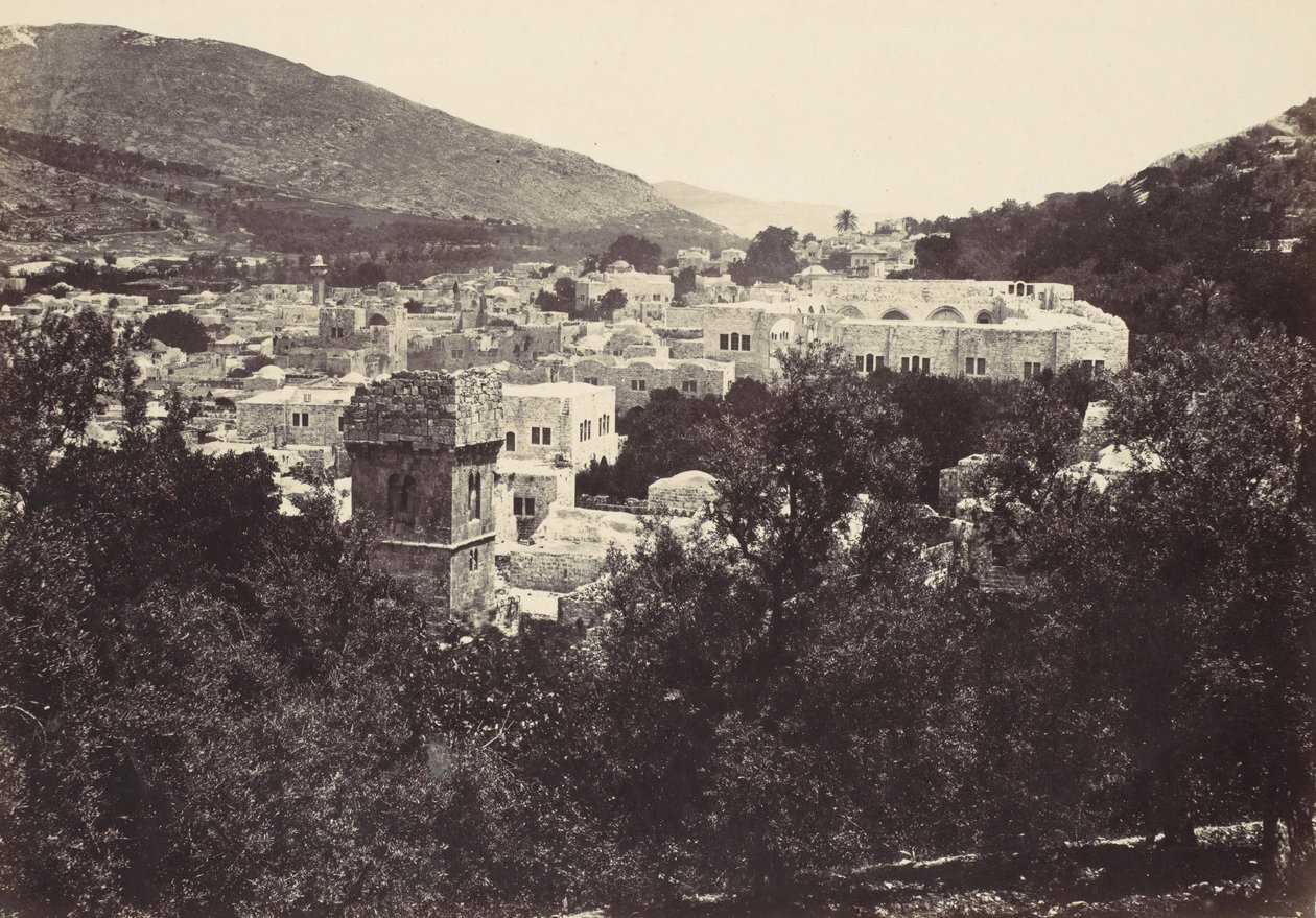 Nablous, Den gamle Sikem, 1857. av Francis Frith