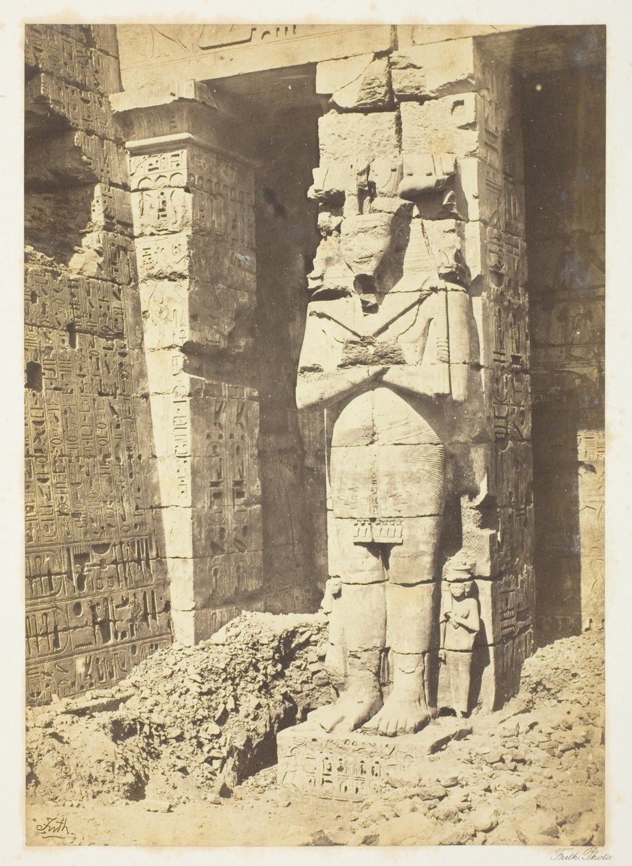 Osiride-søyler på Medinet-Haboo av Francis Frith