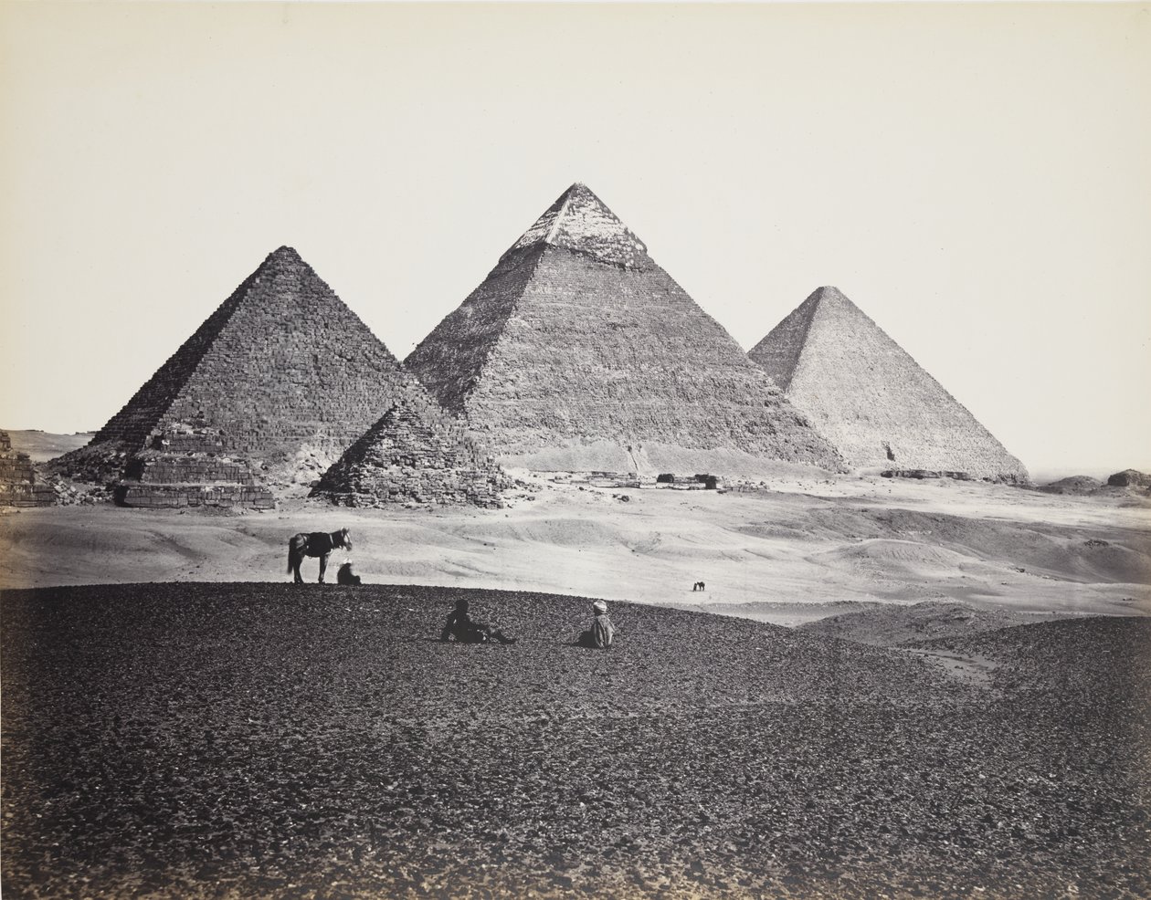 Pyramidene i El-Gizeh, sett fra sørvest av Francis Frith